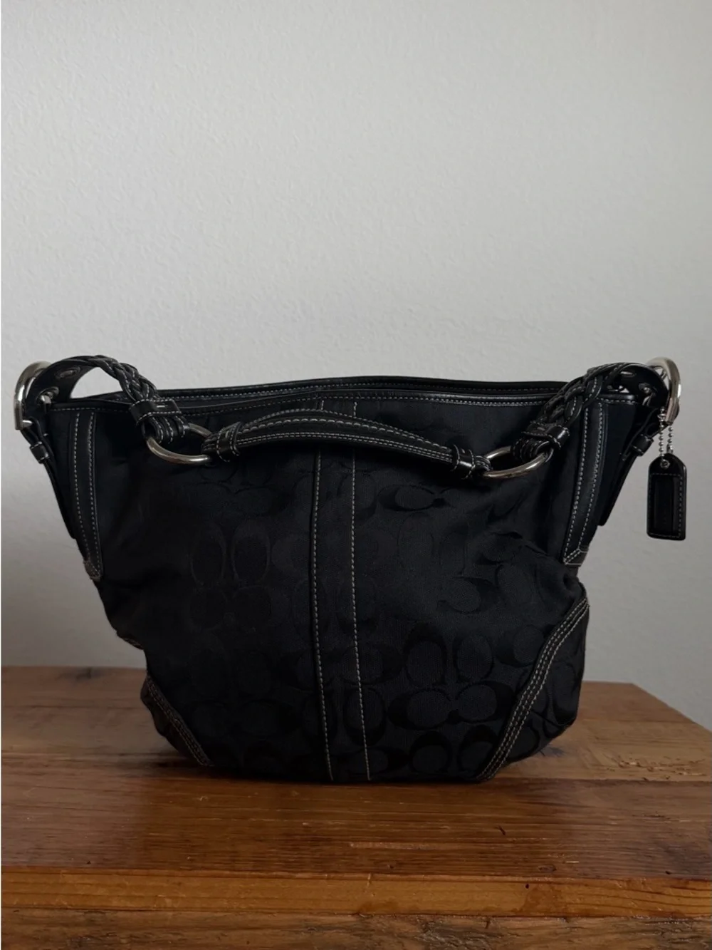 Coach Canvas Hobo Shoulder Bag - Picture 2 of 4